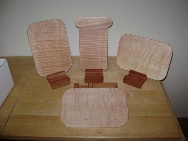 Set of four book
      stands