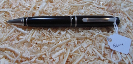 Cigar Pen in Ebony with Brushed Satin Hardware